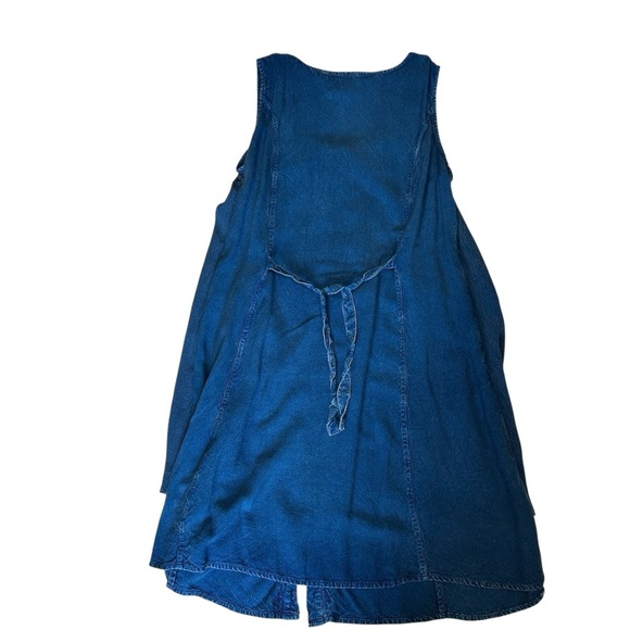 Sturgis Clothing A Line 100% Rayon Jean Embellished Floral Boho Vintage Dress S - Picture 9 of 14